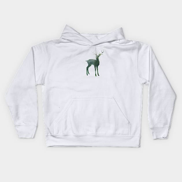 A Wild Deer Kids Hoodie by CloudWalkerDesigns